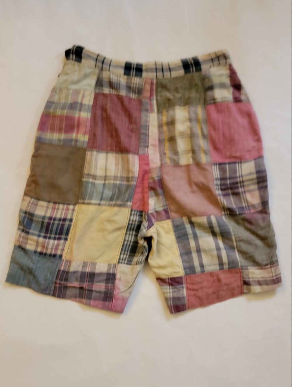 Vtg 50-60s Saks Fifth Avenue Juniorette Shop Patchwork Madras Plaid Shorts Sz S